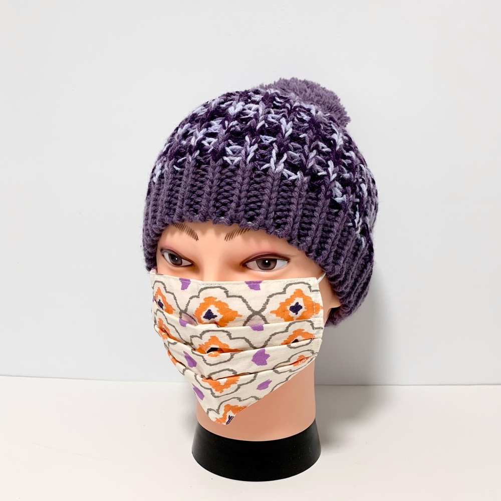 Washable & Reusable Flower Print Cotton Face Mask - Picture 3 of 4